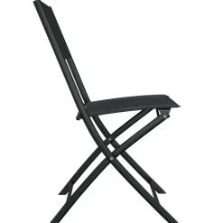 vidaXL - Bistroset - Zwart - Staal - 3 stuks