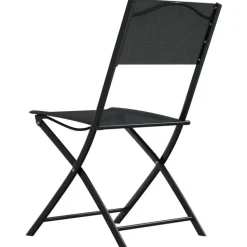 vidaXL - Bistroset - Zwart - Staal - 3 stuks