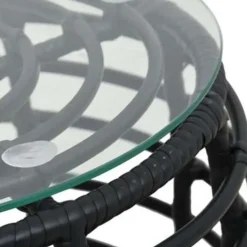 vidaXL - Bistroset - Zwart - Poly rattan