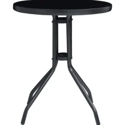 vidaXL - Bistroset - Zwart - Aluminium