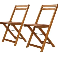 vidaXL - Bistrostoel - Bruin - Hout - 2 stuks