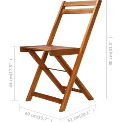 vidaXL - Bistrostoel - Bruin - Hout - 2 stuks