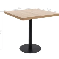vidaXL - Bistrotafel - Bruin - MDF - 80 x 80 x 75 cm