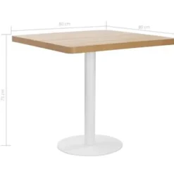 vidaXL - Bistrotafel - Bruin - MDF - 80 x 80 x 75 cm