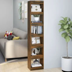 vidaXL - Boekenkast - Bruin - Bewerkt hout