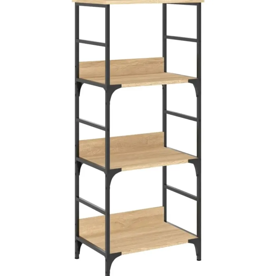 vidaXL - Boekenkast - Bruin - Bewerkt hout