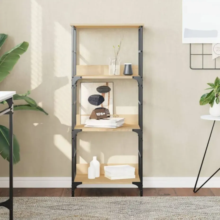 vidaXL - Boekenkast - Bruin - Bewerkt hout