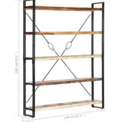 vidaXL - Boekenkast - Bruin - Gerecycled hout