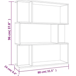 vidaXL - Boekenkast - Bruin - Bewerkt hout