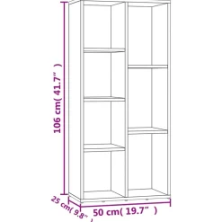 vidaXL - Boekenkast - Bruin - Bewerkt hout