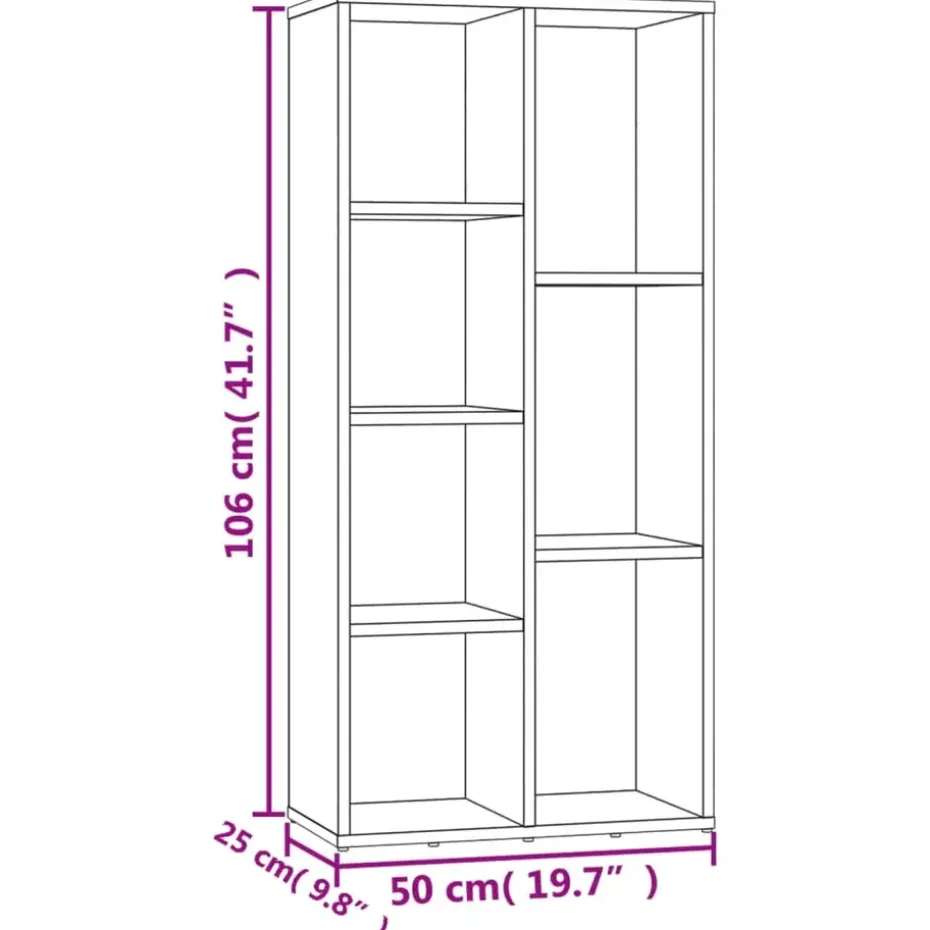 vidaXL - Boekenkast - Bruin - Bewerkt hout