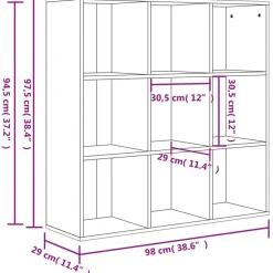 vidaXL - Boekenkast - Bruin - Bewerkt hout
