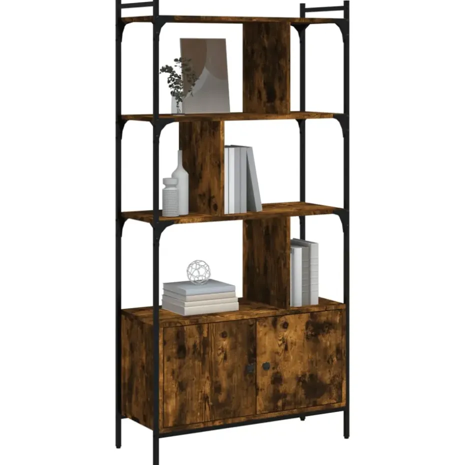 vidaXL - Boekenkast - Bruin - Bewerkt hout