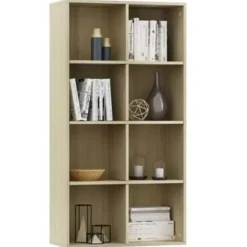 vidaXL - Boekenkast - Bruin - Bewerkt hout