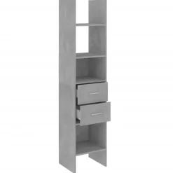 vidaXL - Boekenkast - Grijs - Bewerkt hout