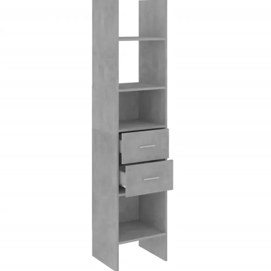 vidaXL - Boekenkast - Grijs - Bewerkt hout