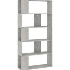 vidaXL - Boekenkast - Grijs - Bewerkt hout