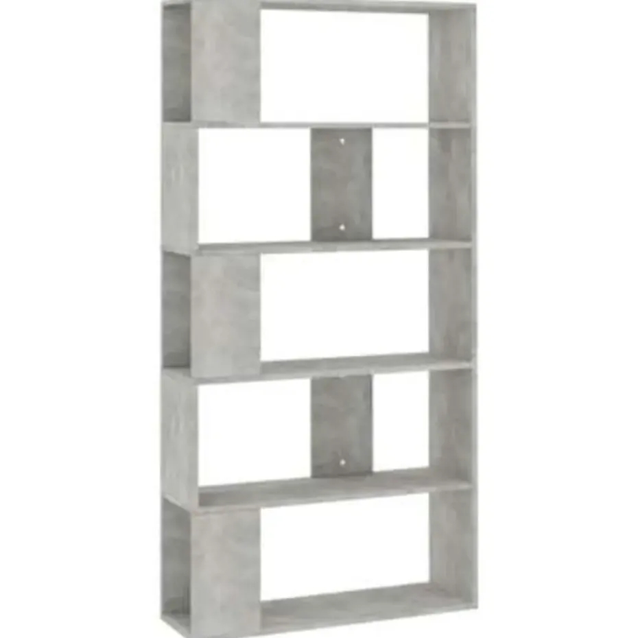 vidaXL - Boekenkast - Grijs - Bewerkt hout