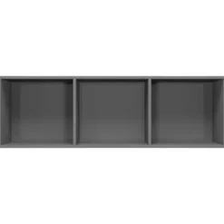 vidaXL - Boekenkast - Grijs - Bewerkt hout