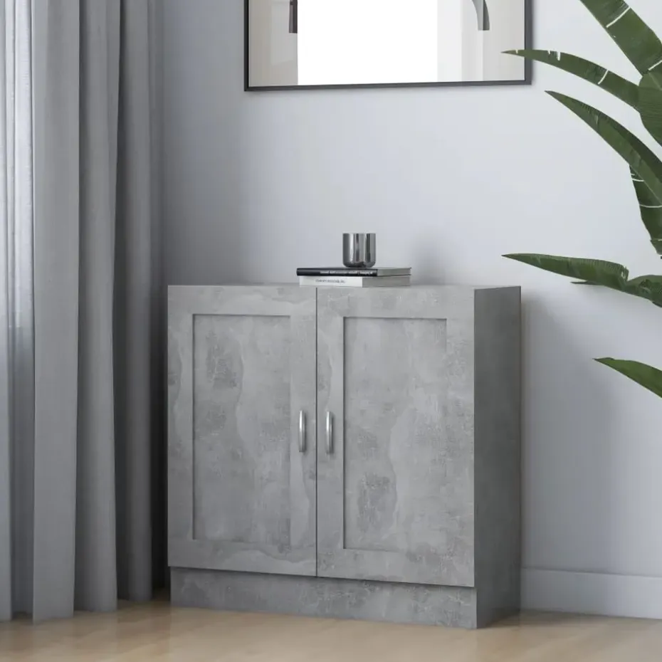 vidaXL - Boekenkast - Grijs - Bewerkt hout