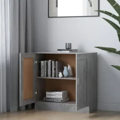 vidaXL - Boekenkast - Grijs - Bewerkt hout