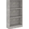 vidaXL - Boekenkast - Grijs - Bewerkt hout - 60 x 24 x 109 cm