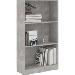 vidaXL - Boekenkast - Grijs - Bewerkt hout - 60 x 24 x 109 cm