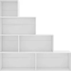 vidaXL - Boekenkast - Wit - Bewerkt hout