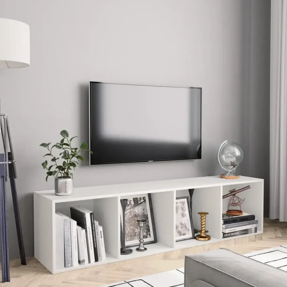 vidaXL - Boekenkast - Wit - Bewerkt hout