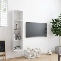 vidaXL - Boekenkast - Wit - Bewerkt hout