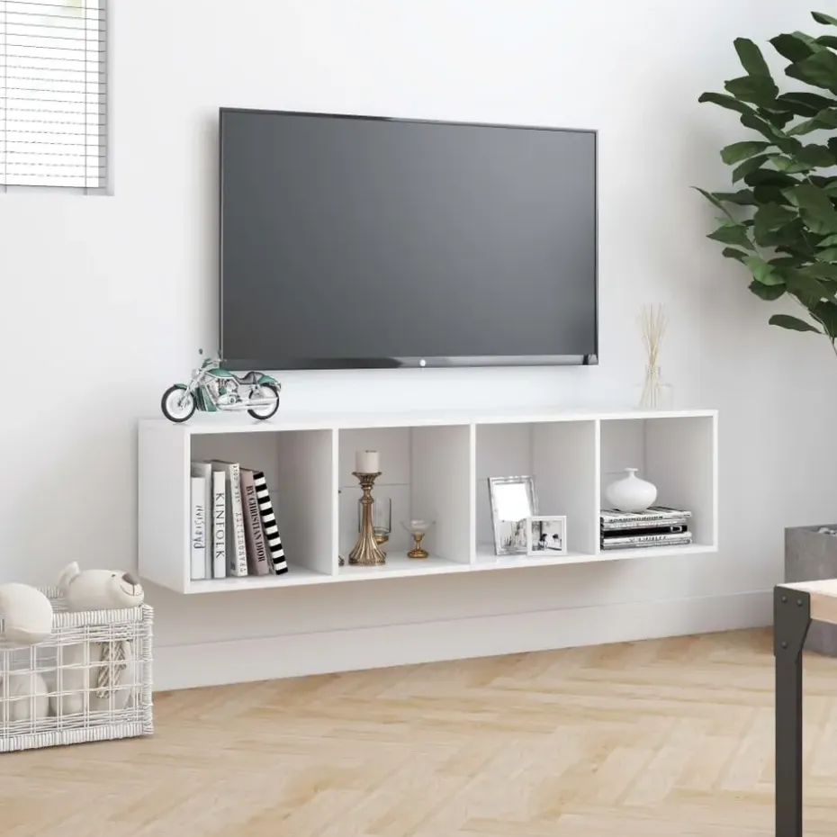 vidaXL - Boekenkast - Wit - Bewerkt hout