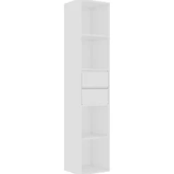 vidaXL - Boekenkast - Wit - Bewerkt hout