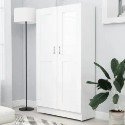 vidaXL - Boekenkast - Wit - Bewerkt hout