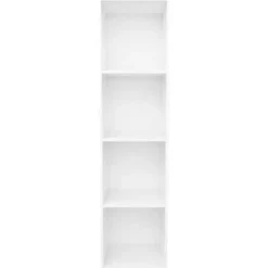 vidaXL - Boekenkast - Wit - Bewerkt hout - 36 x 30 x 143 cm