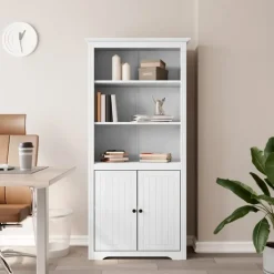 vidaXL - Boekenkast - Wit - Grenenhout