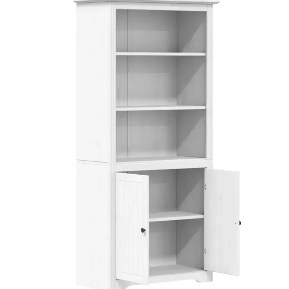 vidaXL - Boekenkast - Wit - Grenenhout