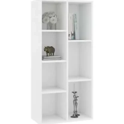 vidaXL - Boekenkast - Wit - Bewerkt hout