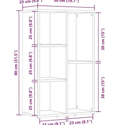 vidaXL - Boekenkast - Wit - Bewerkt hout