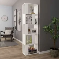 vidaXL - Boekenkast - Wit - Bewerkt hout