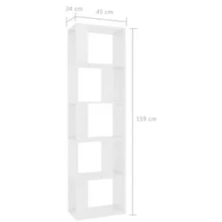 vidaXL - Boekenkast - Wit - Bewerkt hout