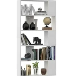 vidaXL - Boekenkast - Wit - Bewerkt hout