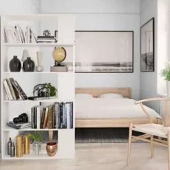 vidaXL - Boekenkast - Wit - Bewerkt hout