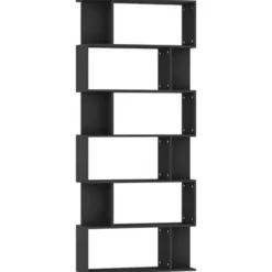 vidaXL - Boekenkast - Zwart - Bewerkt hout