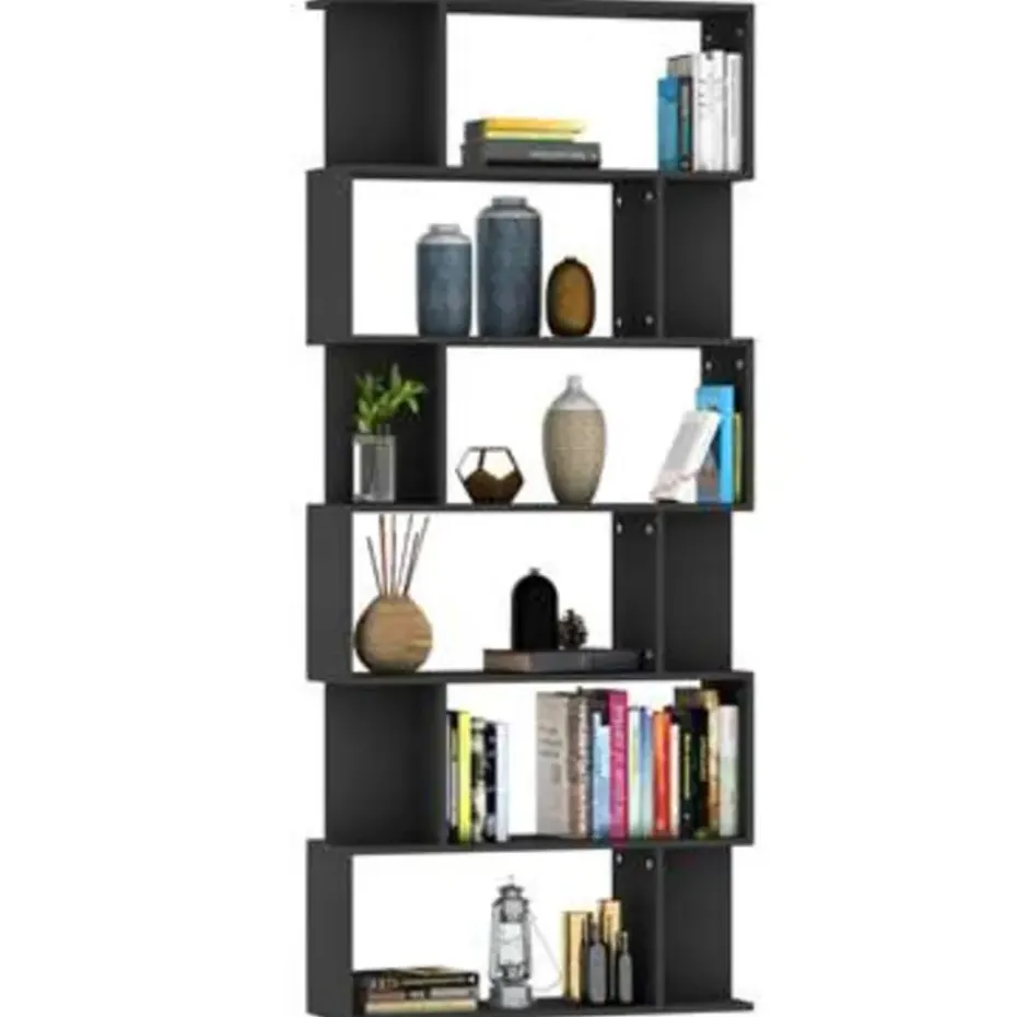 vidaXL - Boekenkast - Zwart - Bewerkt hout