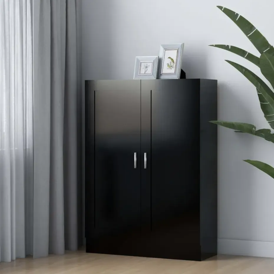 vidaXL - Boekenkast - Zwart - Bewerkt hout