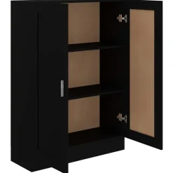 vidaXL - Boekenkast - Zwart - Bewerkt hout