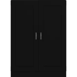 vidaXL - Boekenkast - Zwart - Bewerkt hout