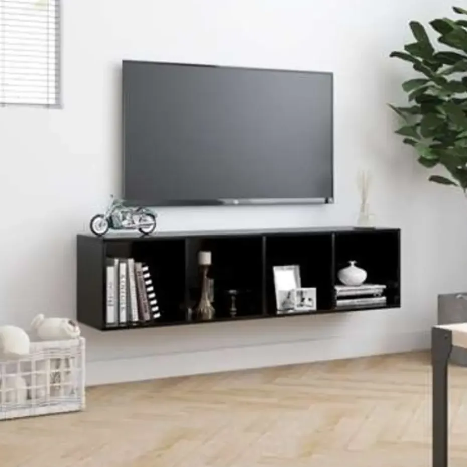 vidaXL - Boekenkast - Zwart - Bewerkt hout