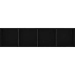 vidaXL - Boekenkast - Zwart - Bewerkt hout