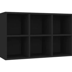 vidaXL - Boekenkast - Zwart - Bewerkt hout - 66 x 30 x 98 cm
